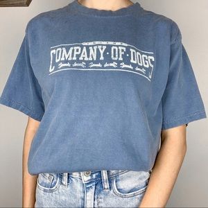 In The Company Of Dogs Blue T-Shirt